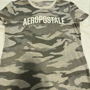 Aeropostale Gray Camo Tee